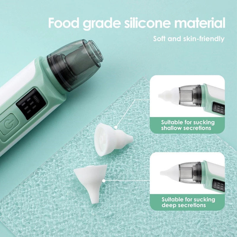 Electric Baby Nasal Aspirator Rechargeable Adjustable Silicone Baby Nose Cleaner