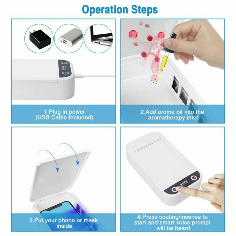 UV Light Sterilizer Box UV Light Cell phone Disinfection Box Cleaner USB