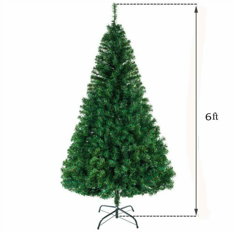 6' Christmas Pine Tree Unlit Artificial with Sturdy Metal Legs