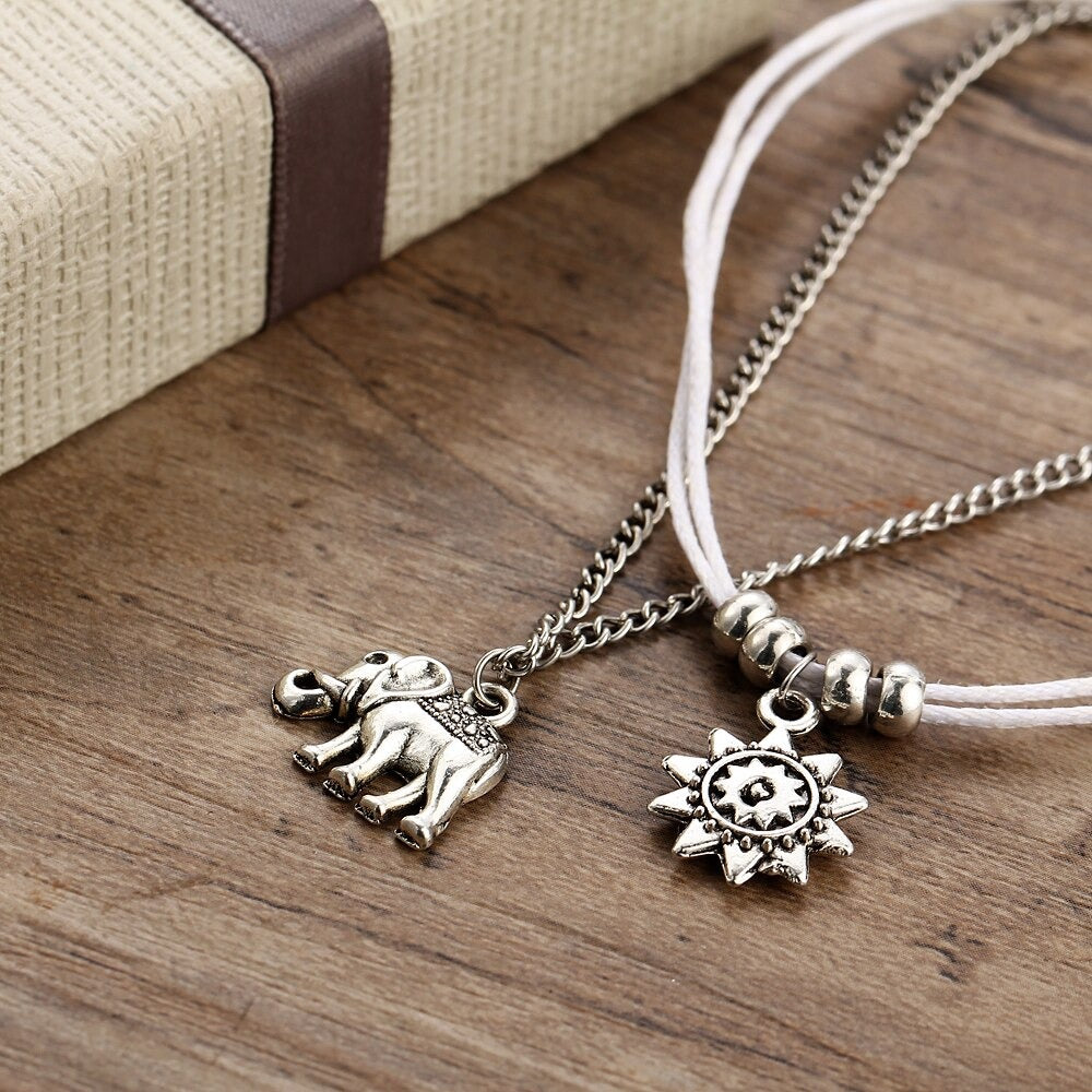 Sun & Elephant Anklet Foot Bracelet