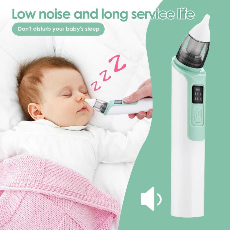 Electric Baby Nasal Aspirator Rechargeable Adjustable Silicone Baby Nose Cleaner