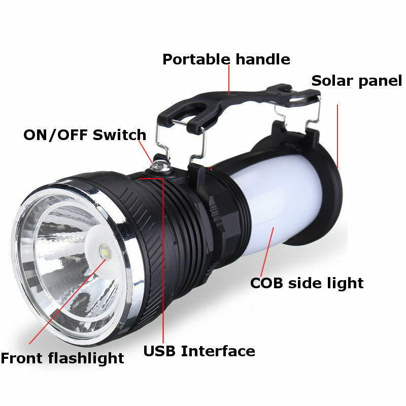 5000 Lumens Solar Flashlight