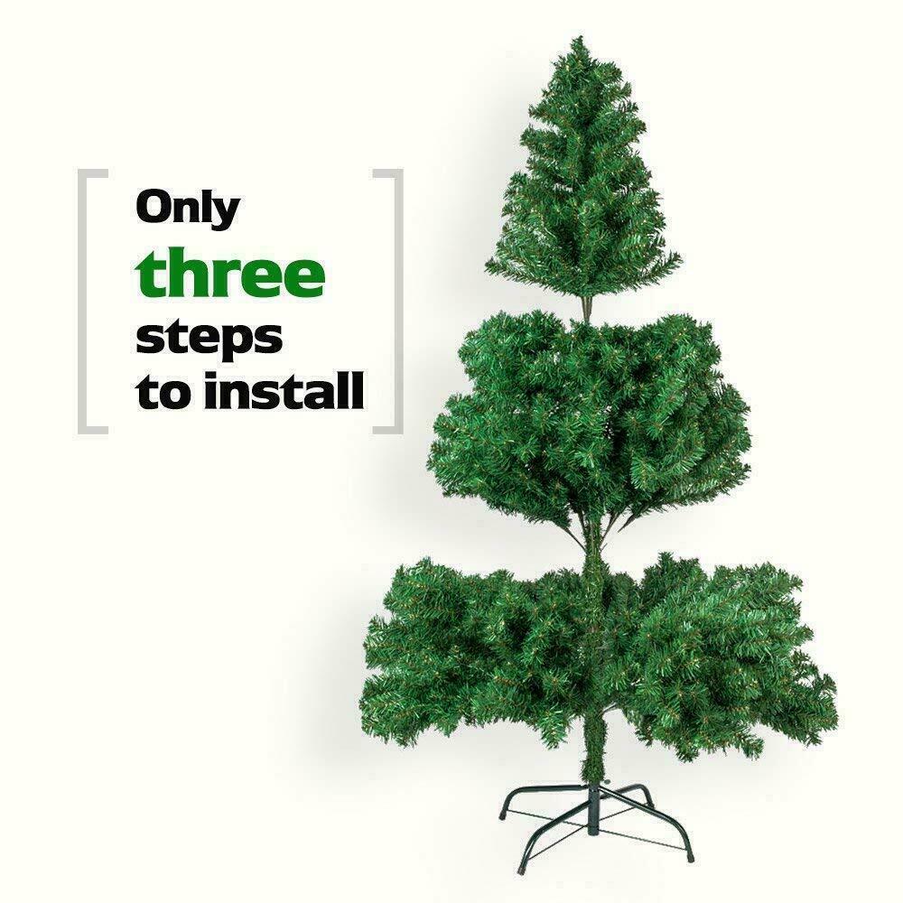6' Christmas Pine Tree Unlit Artificial with Sturdy Metal Legs