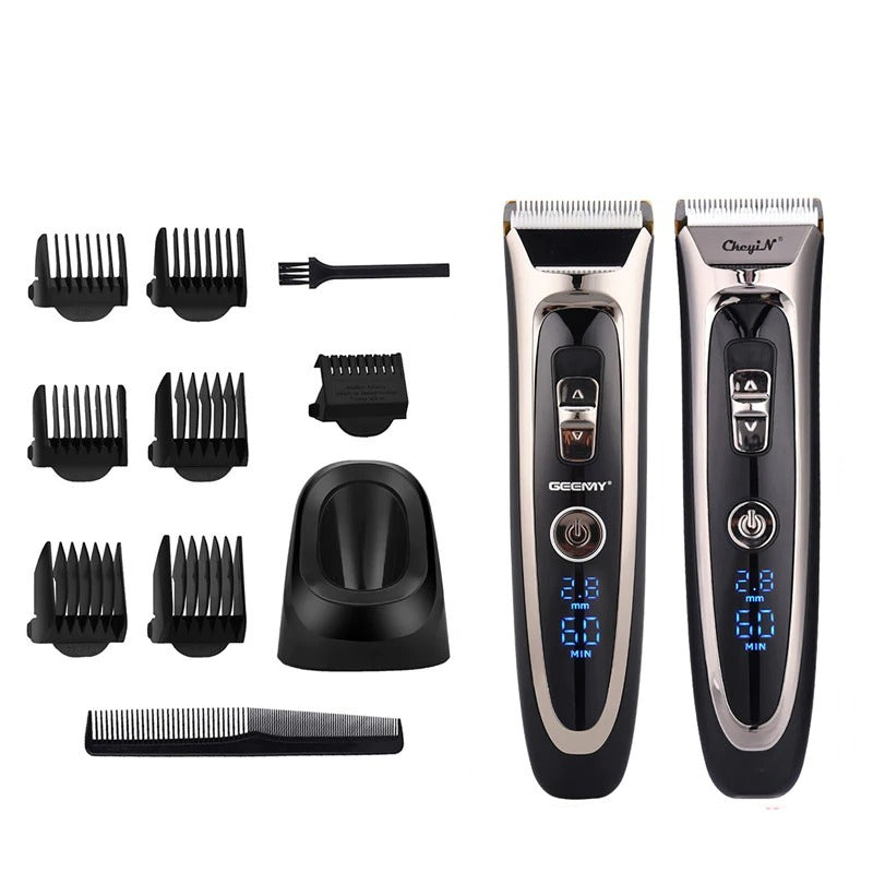 Professional Digital Hair Trimmer Rechargeable Electric Hair Cordless Clipper