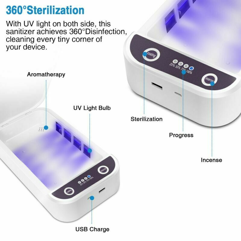 UV Light Sterilizer Box UV Light Cell phone Disinfection Box Cleaner USB