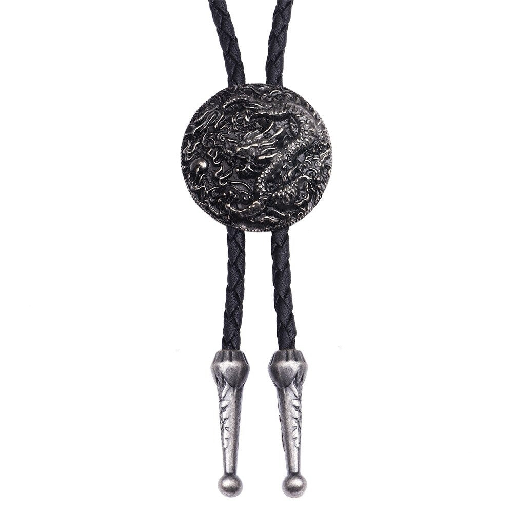 Vintage Leather Rope Cowboy Tie