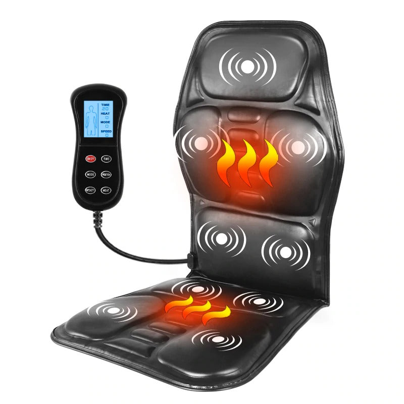 Massage Seat Chair Electric Portable Heating Vibrating Back Massager Chair In Cussion Car Home