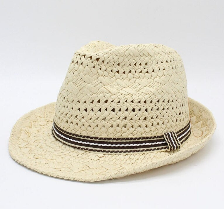 Mens Straw Fedora Hat Vintage Panama Hat