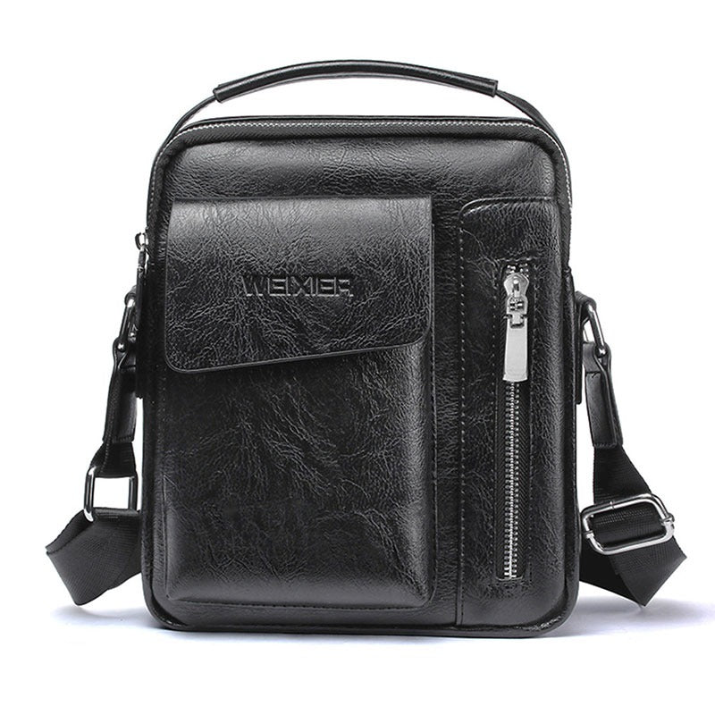 Casual Leather Men's Handbag Vintage Crossbody Bag