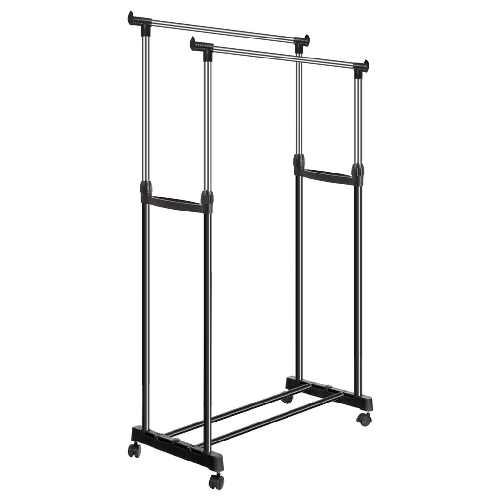 Double Portable Ajustable Garment Rack