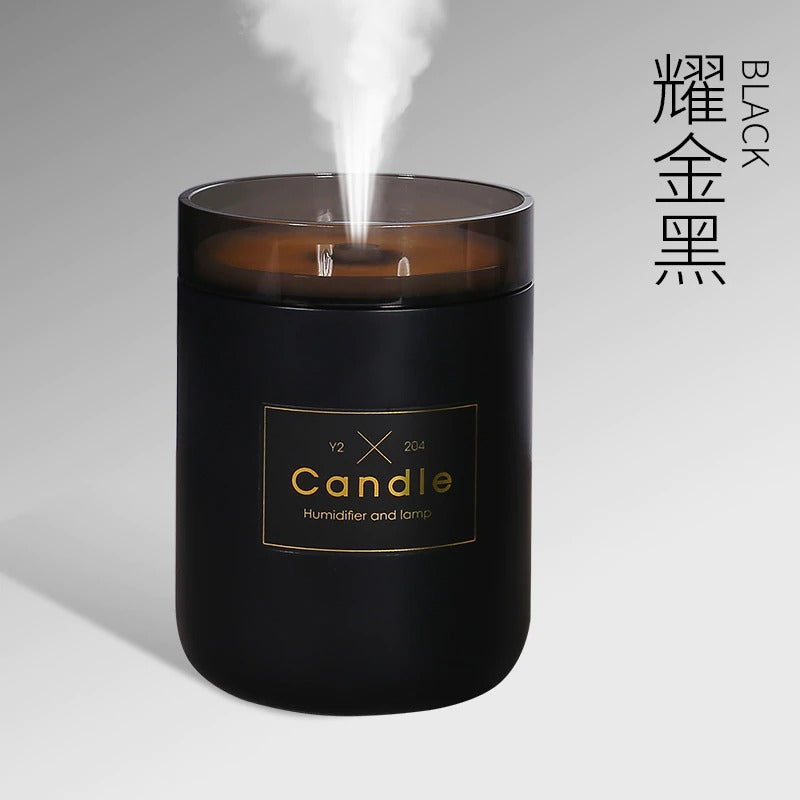 280ML Ultrasonic Air Humidifier Candle Romantic Soft Light USB Essent