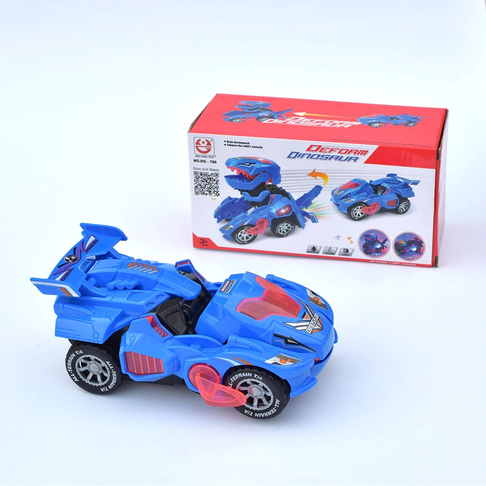 3D Transforming Dinosaur Toy LED Car