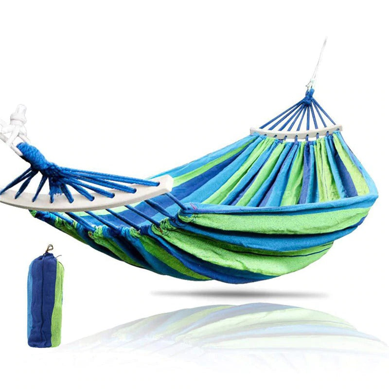 Outdoor Hammock Stand Swing with Wooden Curved Arc
