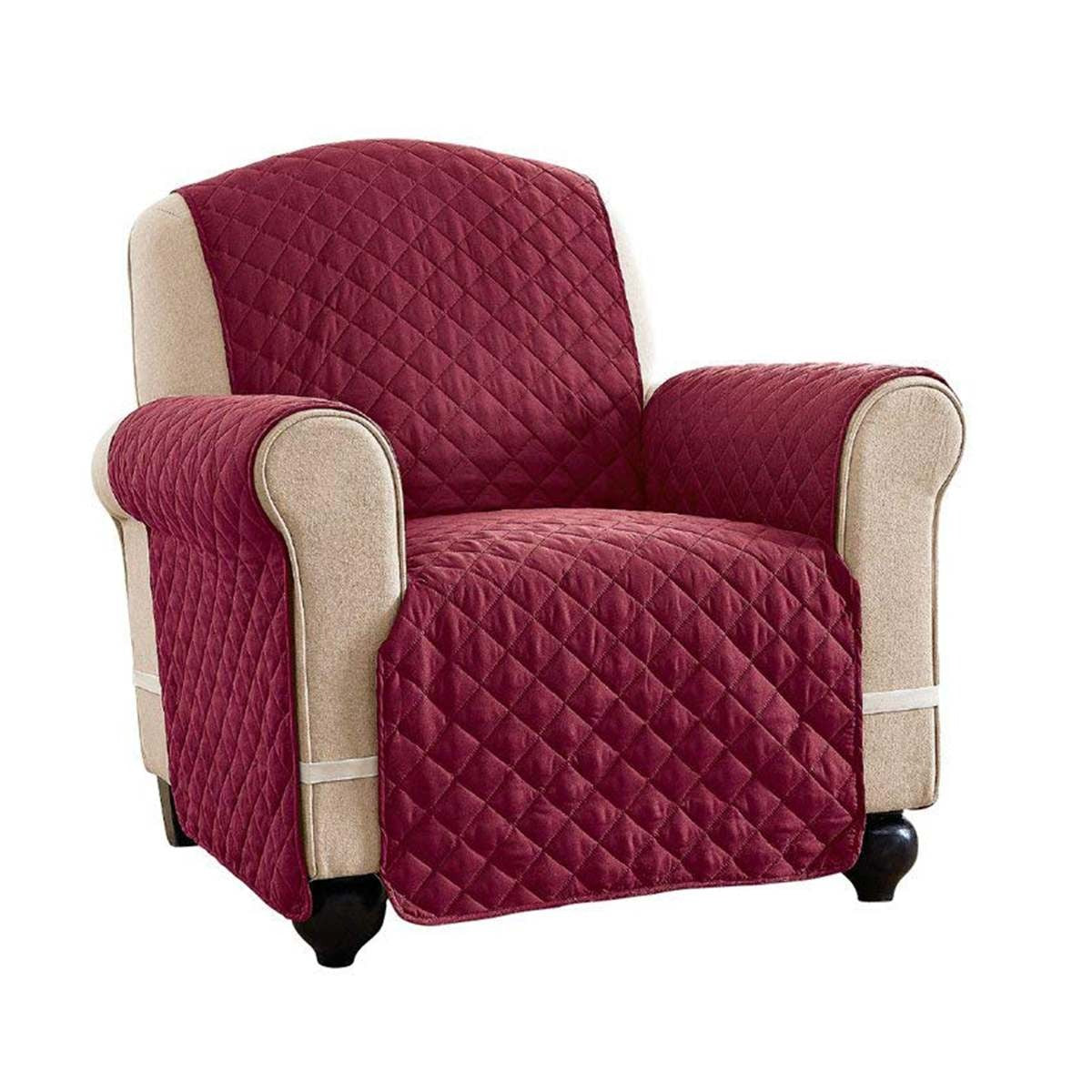 Fleece Recliner Furniture Cover with Pockets
