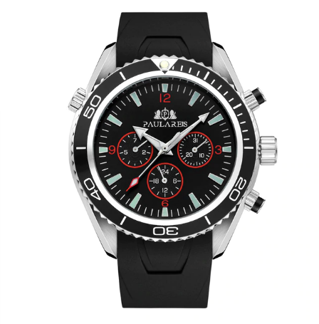 Mens Watch Rubber Strap Automatic Self Wind Mechanical Watch for Men