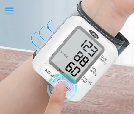 Digital Wrist Blood Pressure Monitor for Measuring Blood Pressure and Pulse Rate