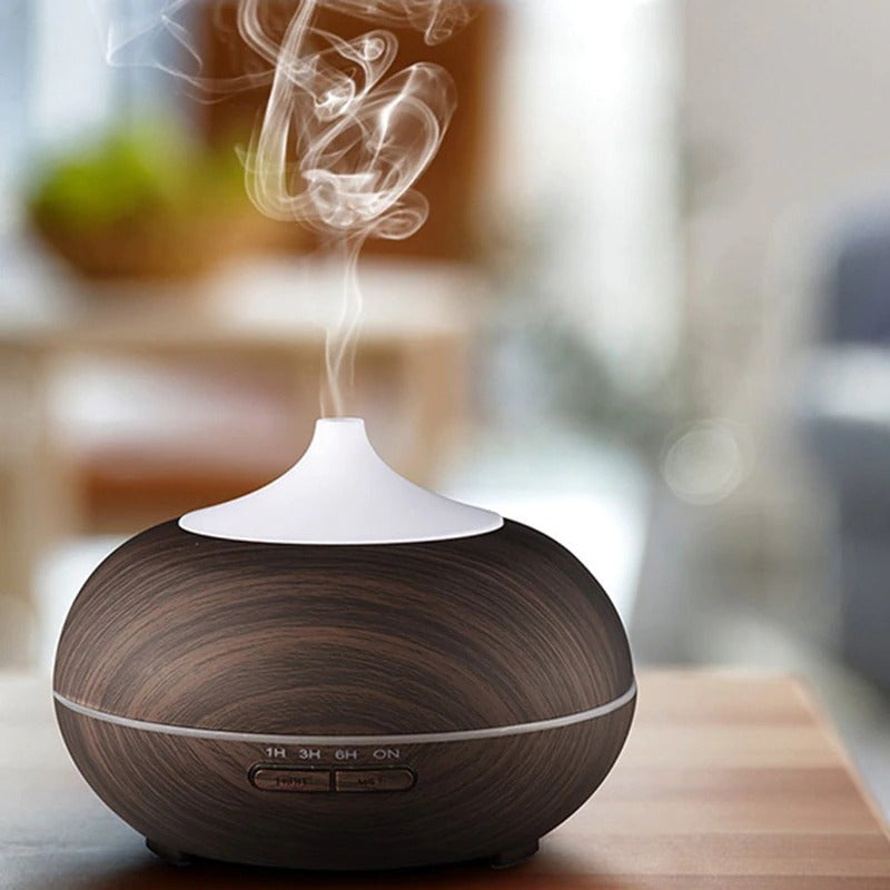 WiFi Smart Home 400ml Essential Oil Diffuser Alexa and Google Home Dark Wood