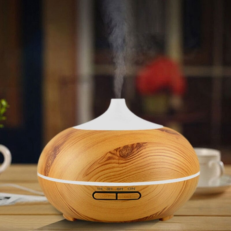 WiFi Smart Home 400ml Essential Oil Diffuser Alexa and Google Home Dark Wood