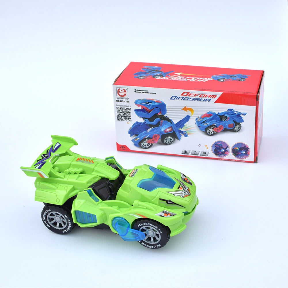 3D Transforming Dinosaur Toy LED Car
