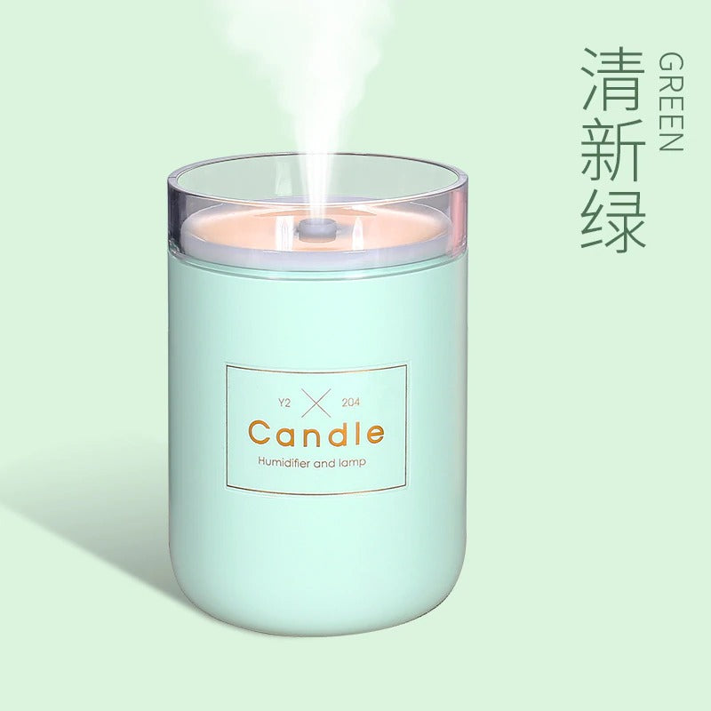280ML Ultrasonic Air Humidifier Candle Romantic Soft Light USB Essent