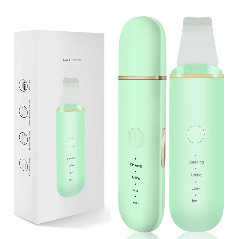 Ultrasonic Skin Scrubber Vibration Face Scraper Spatula