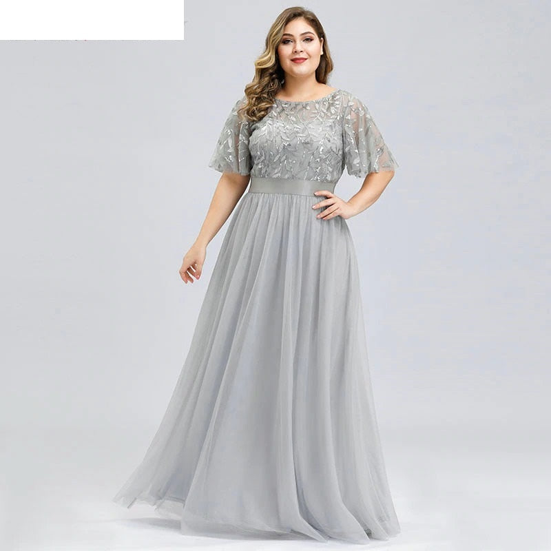 Plus Size Sequined Evening Dresses