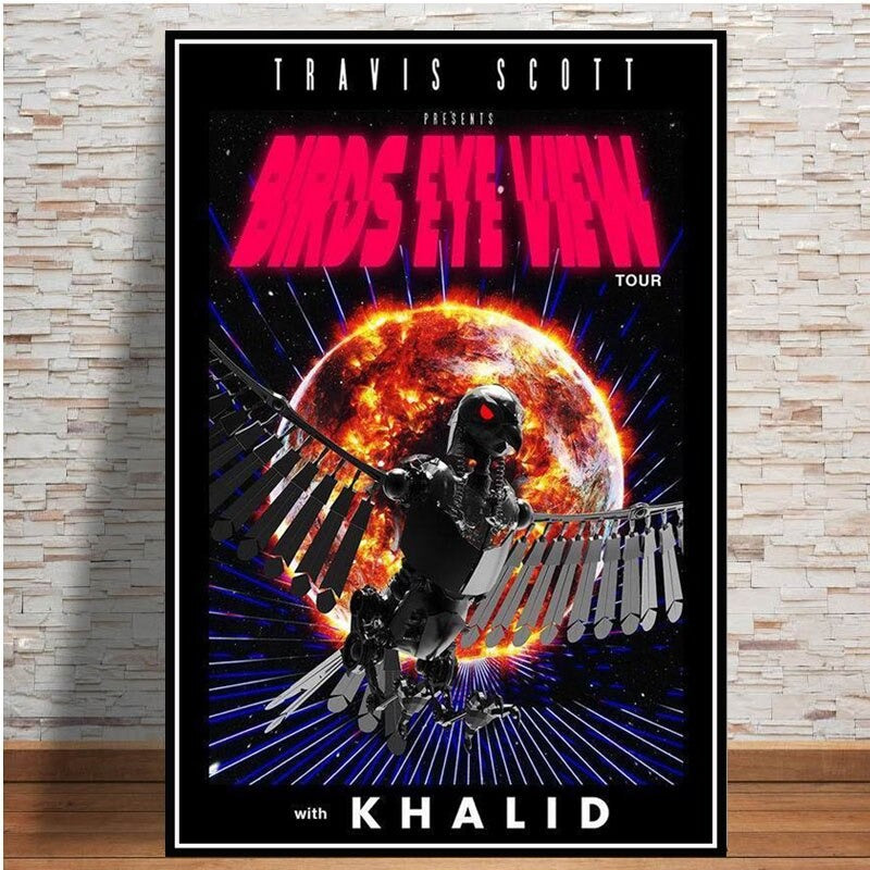 Hot Travis Scott Astroworld Rap Music Singer Wrapped Canvas