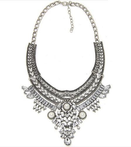 Elegant Vintage Women DYLA Brand Chain Chunky Statement Mtal Silver Color Necklace Pendants Jewelry Factory Price - Balma Home