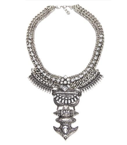 Elegant Vintage Women DYLA Brand Chain Chunky Statement Mtal Silver Color Necklace Pendants Jewelry Factory Price - Balma Home