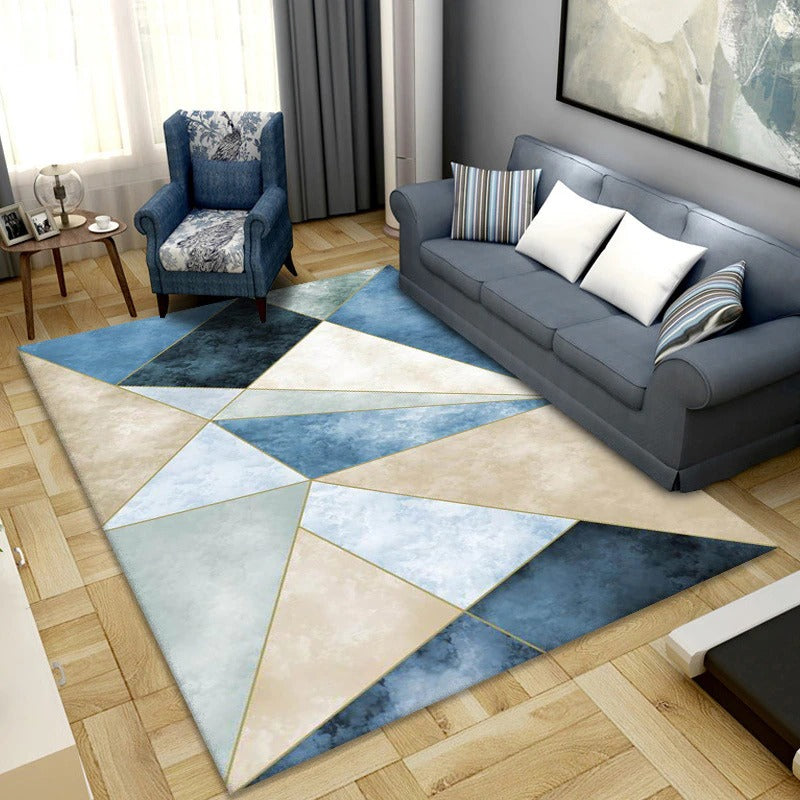 Waseable Geometric Printed Carpet for Livingroom Bedroom Large Area Rugs