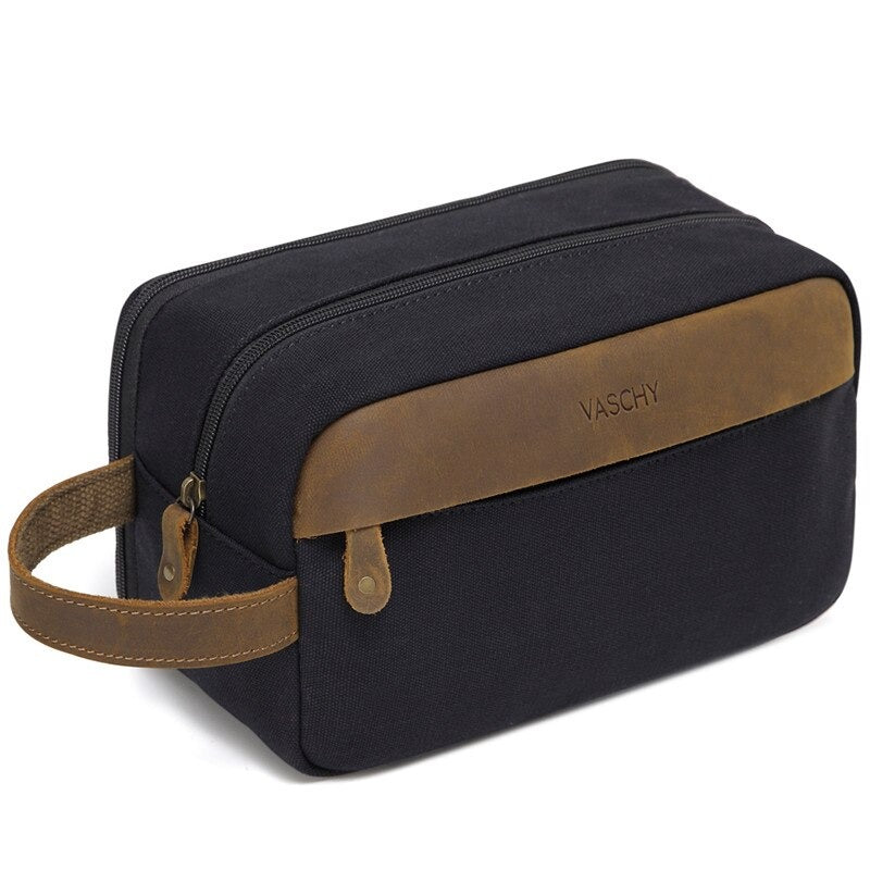 Steele Leather Toiletry Bag - Dopp Kit - Shave Kit