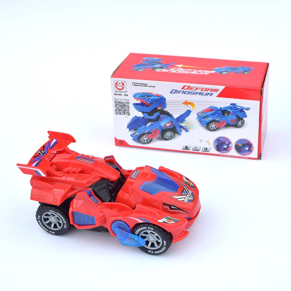 3D Transforming Dinosaur Toy LED Car