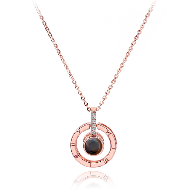 Rose Gold I Love You Necklace Pendant Necklace Romantic Boyfriend And Girlfriend Necklace Memory