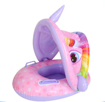 Baby Pool Float With Sunshade Swimming Baby Float Pool Water Toy Baby Float With Canopy