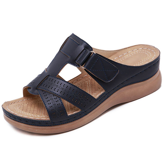 Wedge Womens Orthopedic Sandals Toe Sandals Vintage Orthopedic Sandals Anti-slip Leather Casual
