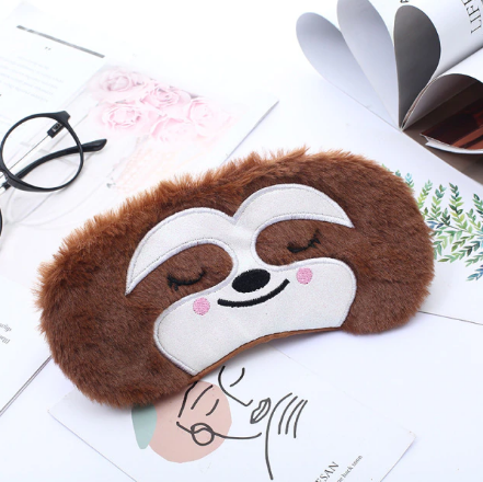 Eye Cover For Sleep Cute Sloth Plush Cartoon Travel Rest Eye Shade For Sleep Kid Sleep Aid