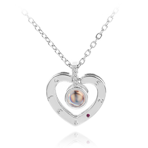 Rose Gold I Love You Necklace Pendant Necklace Romantic Boyfriend And Girlfriend Necklace Memory