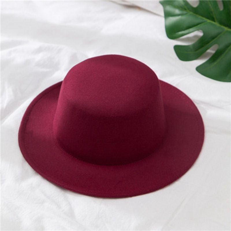 Woolen Women Hat Wide Brim Fedora Felt Fedoras Hats