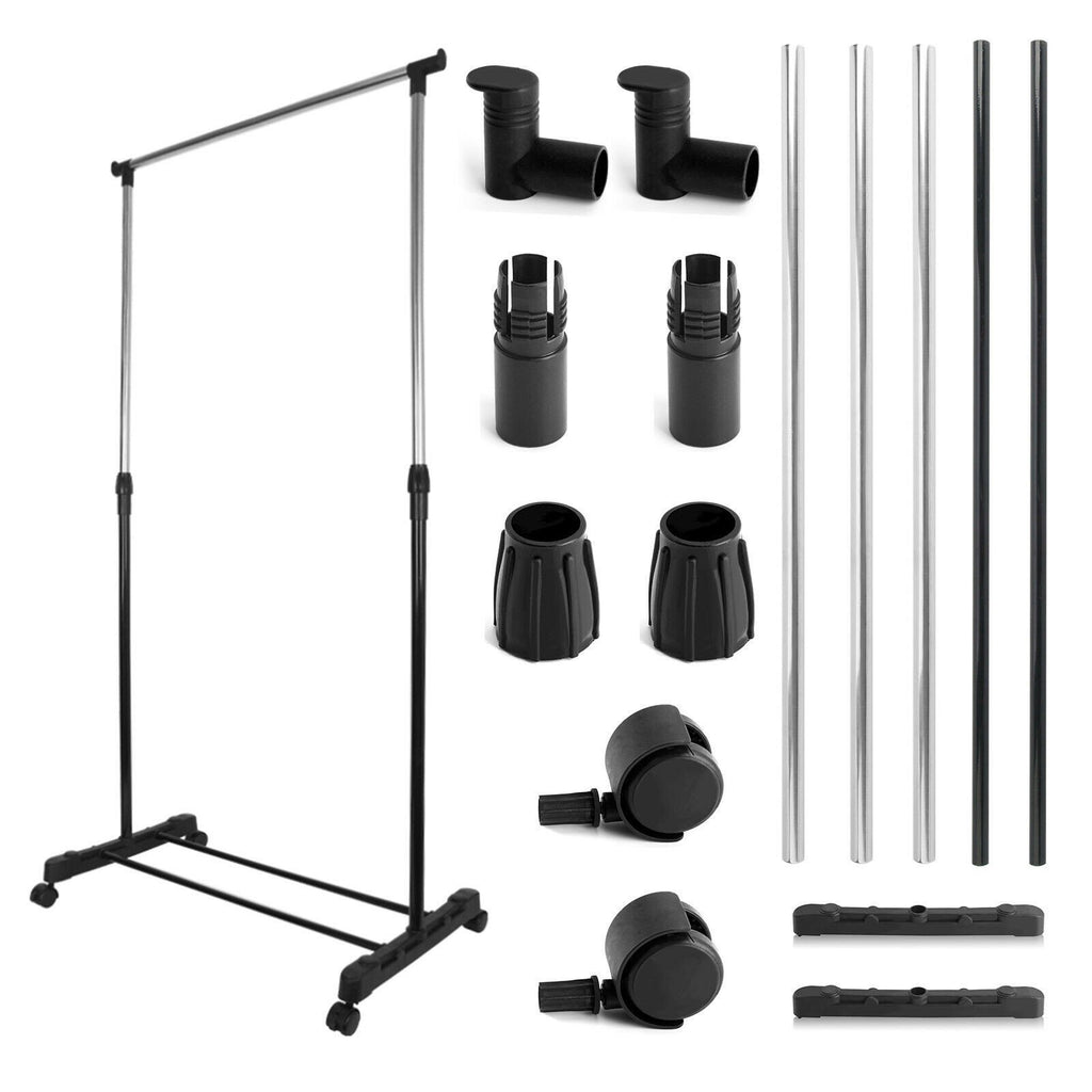 Adjustable Mobile Clothes Hanging Rail