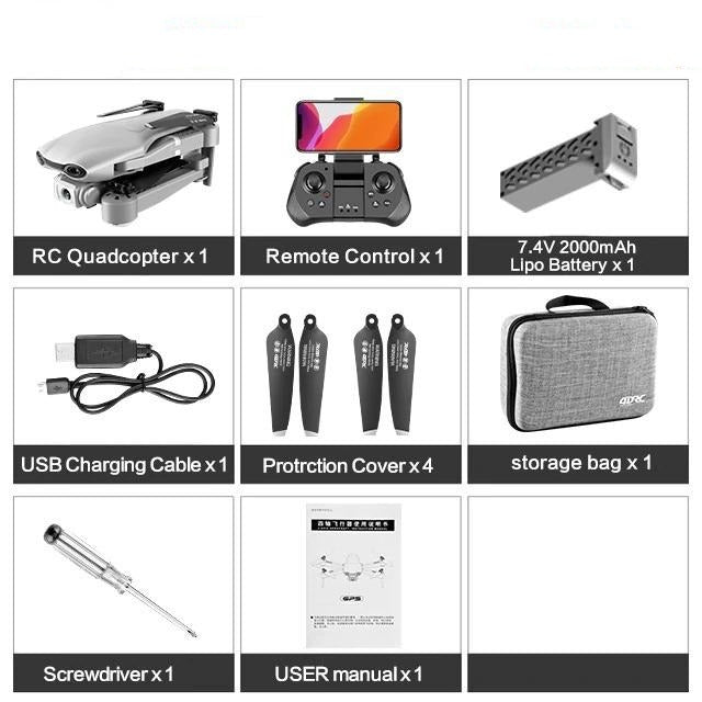 Drone with HD Camera K100 5G WiFi live video FPV 1080P HD Wide Angle Camera Foldable