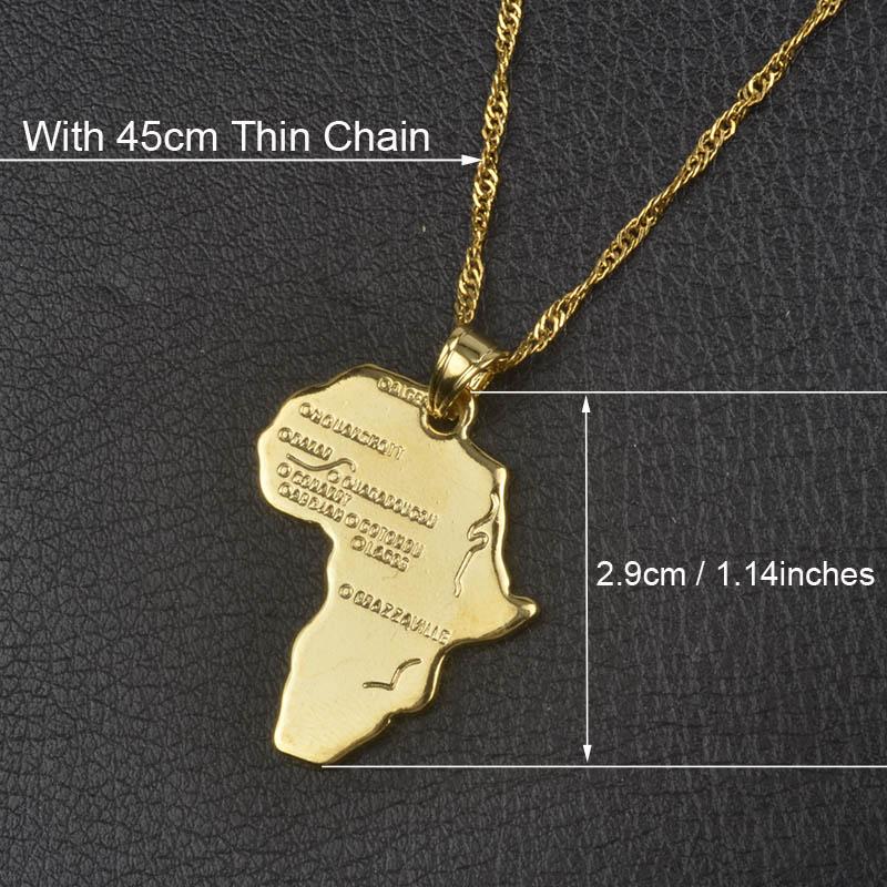 Gold Africa Necklace l African Jewelry