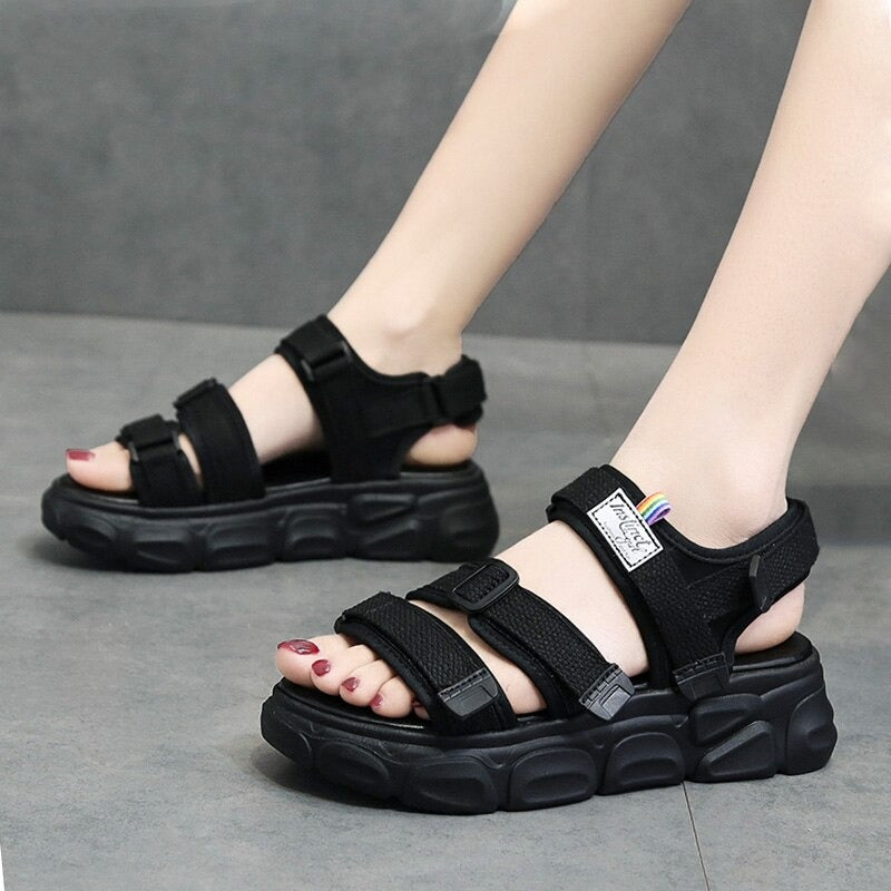 Summer Women Flat Sandals, Flip Flops, Bohemian Beach Slippers.