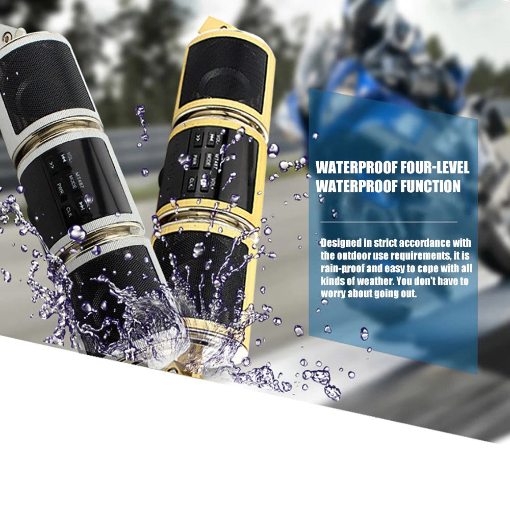 Bluetooth Motorcycle Handlebar Speakers Stereo Sound System