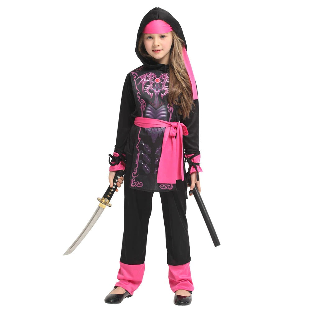 Dragon Kids Ninja Costume Halloween Girls Ninja Costume Ninja Warrior Girls Cosplay