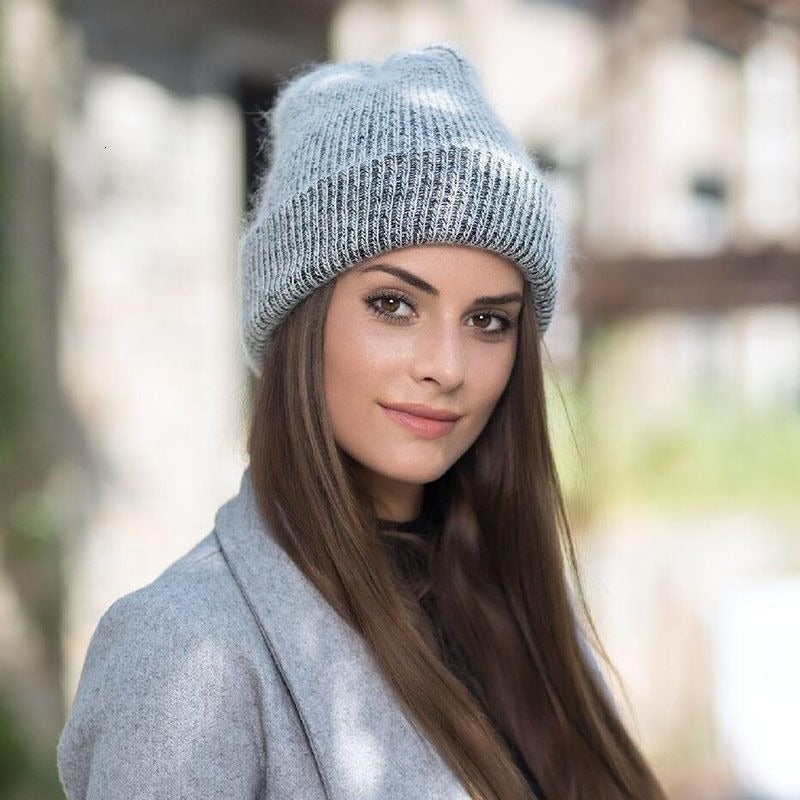 Fur Beanie Hat for Women