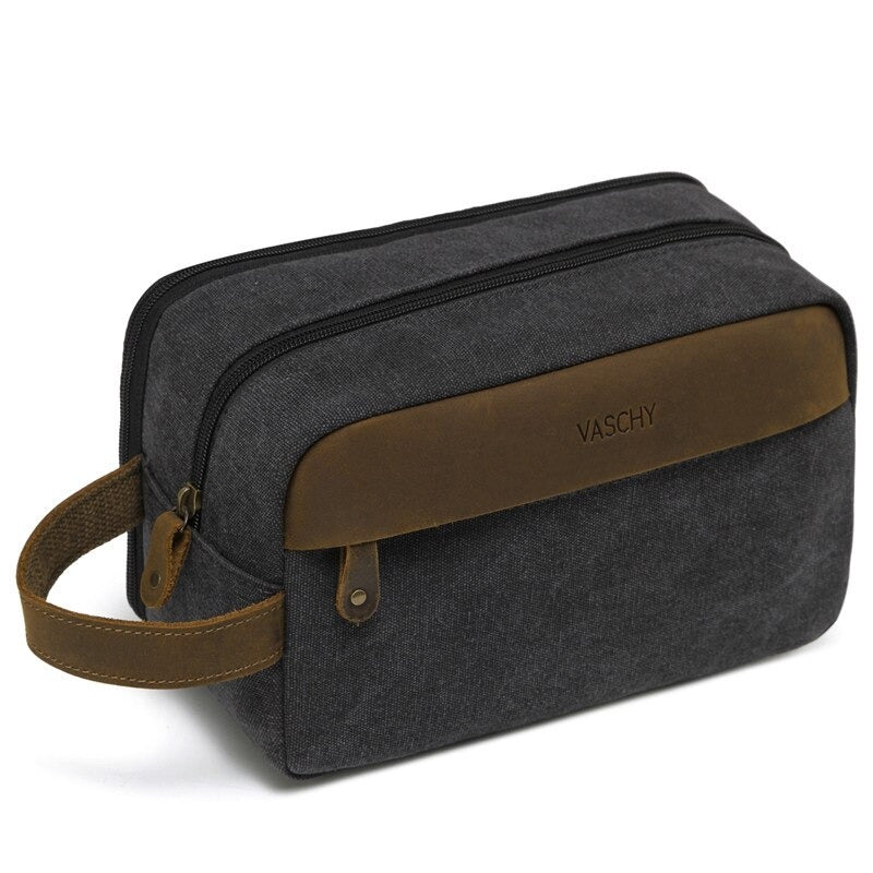 Steele Leather Toiletry Bag - Dopp Kit - Shave Kit
