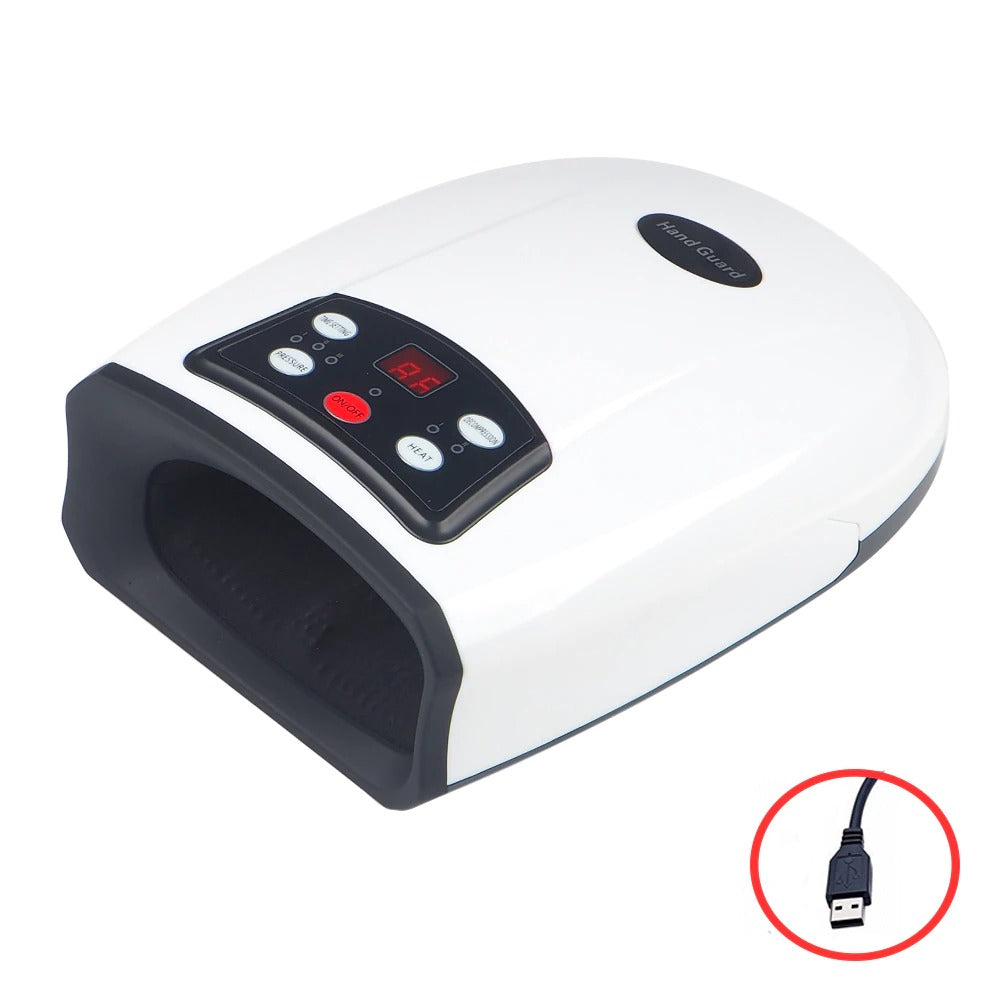 Heated Hand Massager for Arthritis Physiotherapy Equipment Pressotherapy Palm Massage Device Air Compression Finger Massager