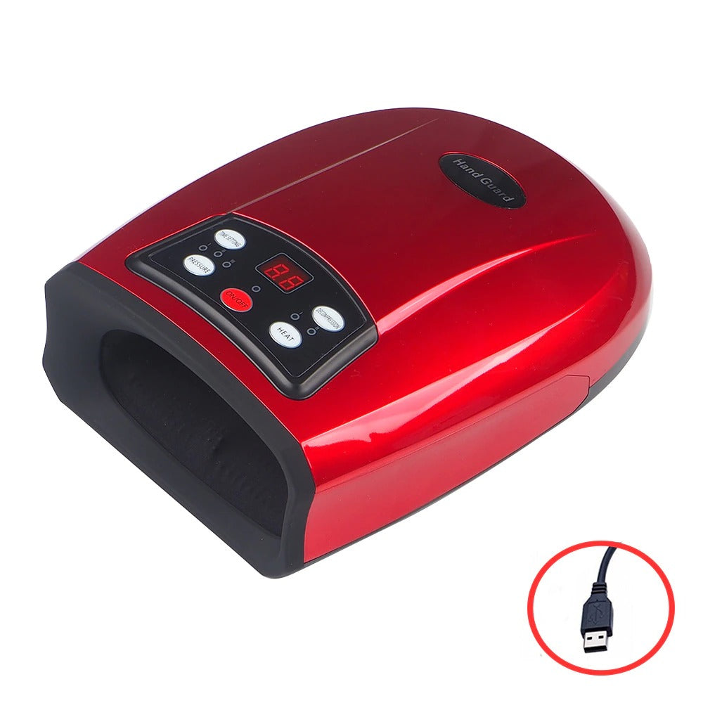 Heated Hand Massager for Arthritis Physiotherapy Equipment Pressotherapy Palm Massage Device Air Compression Finger Massager