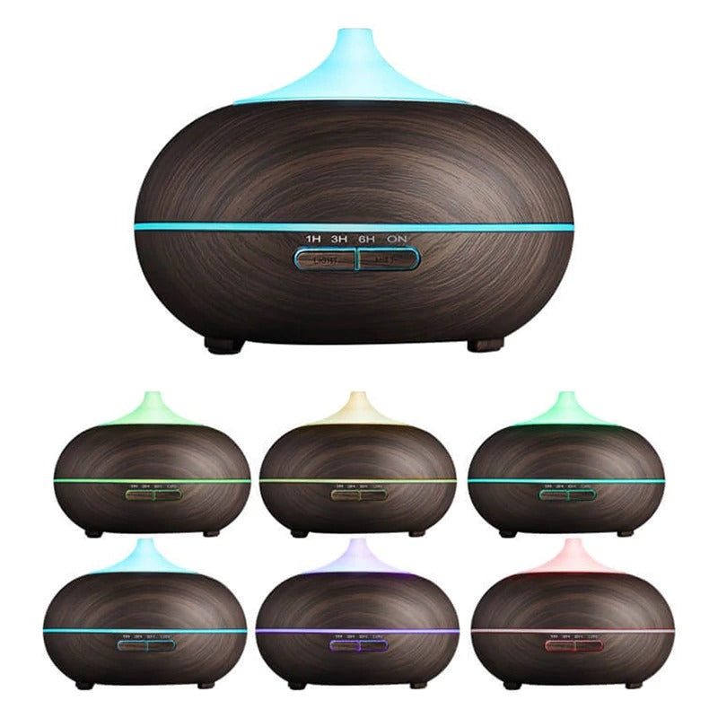 WiFi Smart Home 400ml Essential Oil Diffuser Alexa and Google Home Dark Wood