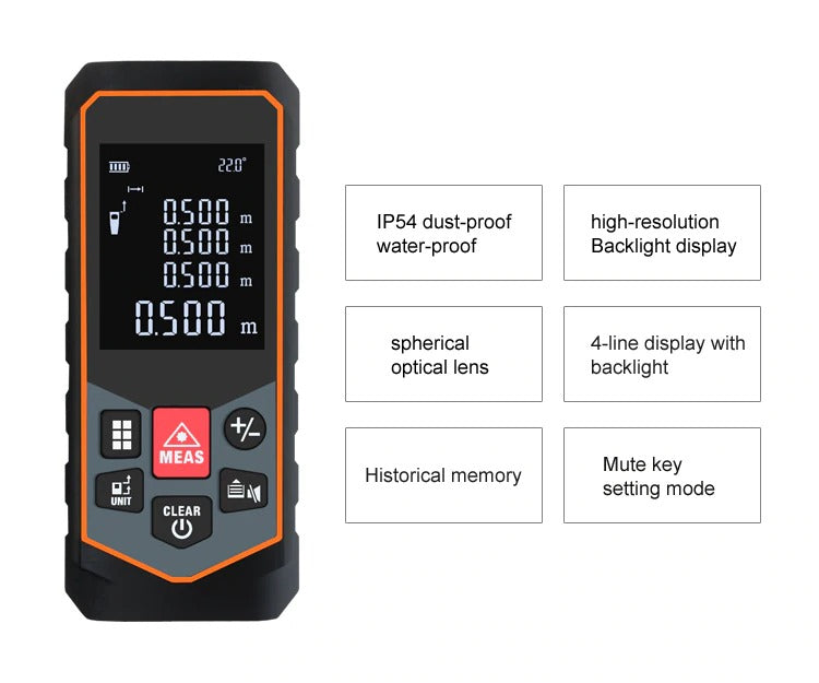 Laser Tape Measure Tool Electronic Distance